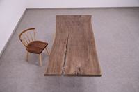 Antik-Finish Monkeypod Live-Edge Epoxidharz Massivholz Walnuss Moderner Rechteckiger Esstisch