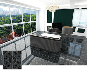 Piastrelle per Pavimenti Interni Smaltate <span class=keywords><strong>30x30</strong></span> 40x40cm per Soggiorno, Piastrelle Economiche Effetto Moquette, Piastrelle Quadrate in Ceramica per Centri Commerciali e Piccole Pareti 404 - Product Image 3