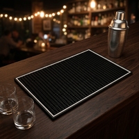 Set de table rectangulaire en caoutchouc personnalisé avec logo, antidérapant, isolant thermique, pour la maison, les cafés, protection de table à manger, vente en gros