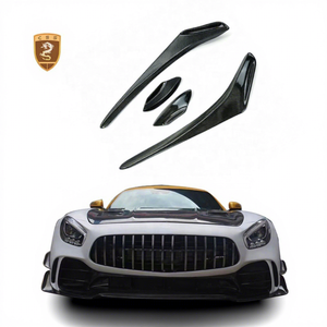 Ailerons avant en fibre de carbone style <span class=keywords><strong>PR</strong></span> pour Mercedes Benz AMG GTR, kit de garnitures aérodynamiques avant - Product Image 1