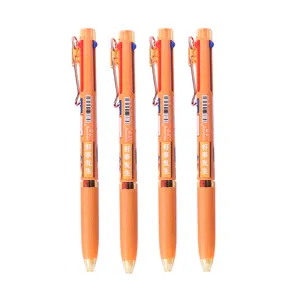 أقلام جاف بتصميم جديد للبيع بالجملة من المورد أقلام بلاستيكية متعددة الألوان 3 في 1 رخيصة الثمن مخصصة بشعار