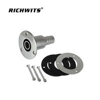Échappement de fumée de ventilation marine en acier inoxydable 316 22mm 24mm à travers le port de Ventilation de raccord d'échappement de coque pour chauffage de stationnement marin