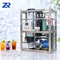 Machine à glace en tubes comestibles automatique refroidie par air de 1 à 5 tonnes