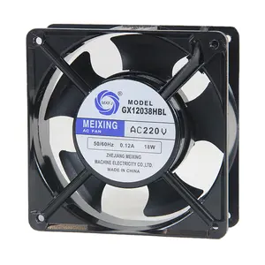 MEIXING GX12038HBL V 220-240V 120x120x38mm AC Ventilador Axial Alambre de cobre puro Cojinete de bolas doble Ventilador de radiador de refrigeración de alta velocidad