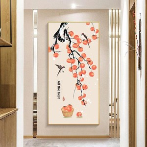 Nuova Decorazione Murale in Stile Cinese con Piante e Fiori 'Tutto Va Come Vuoi', Ispirata al Feng Shui, per Ingresso - Product Image 2