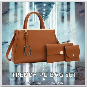 Ensemble de sacs à main de luxe en cuir PU de haute qualité pour femmes motif de paysage à la mode chaîne de doublure en coton capacité 2-2.9L utilisation quotidienne décontractée - Product Image 2