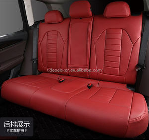 Housse de siège de <span class=keywords><strong>voiture</strong></span> <span class=keywords><strong>en</strong></span> cuir noir et rouge, confortable, luxueuse, respirante, pour cinq sièges, ensemble complet, avant et arrière - Product Image 3