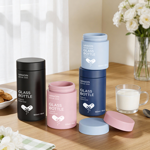 Botella <span class=keywords><strong>de</strong></span> Vidrio Personalizada <span class=keywords><strong>de</strong></span> 90ml, 120ml, 150ml, 180ml para Píldoras, Gomitas, Cápsulas y Suplementos, con Tapa a Prueba <span class=keywords><strong>de</strong></span> Niños y <span class=keywords><strong>Caja</strong></span> - Product Image 3