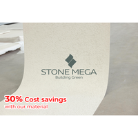 Revêtement mural en pierre flexible Stone Mega Stone, placage de pierre souple MCM, carrelage mural flexible en porcelaine et argile pour extérieur