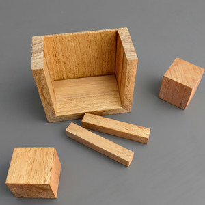 Juego de Decoración de Mesa de Madera, Bloques de Madera Hechos a Mano y Bandeja, Manteles y Almohadillas Modernos Minimalistas para el Hogar y Hoteles - Product Image 1
