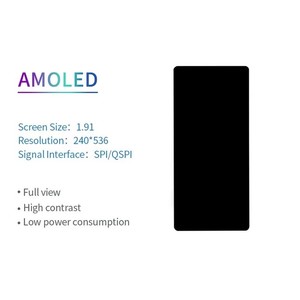 จอแสดงผล AMOLED Oled ขนาด 2 นิ้ว ความละเอียด 240x536 อินเทอร์เฟซ SPI/QSPI ไอซีขับจอแสดงผล 350c/d รุ่น RM67162 ไอซีสัมผัส FT3168 - Product Image 2