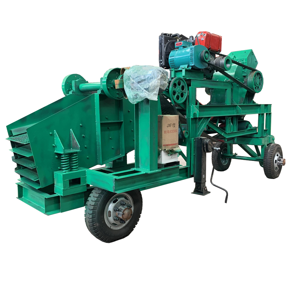 PC-600 * 400 молотковая машина для дробления золотой руды, маленькая молотковая дробилка с вибрационным экраном