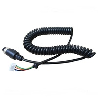 Câble d'alimentation en spirale noir de 3 m à 5 conducteurs, 5C*22AWG