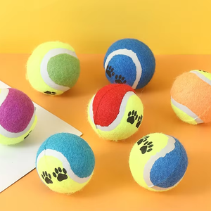 New Pet Tennis Dog Mèo Kỷ Luật Cắn Bóng Pet Dấu Chân Bóng Tương Tác Giáo Dục Con Chó Đồ Chơi - Product Image 2