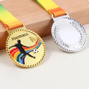 Medaglie da Calcio Personalizzate <span class=keywords><strong>2026</strong></span> Nuove in Oro, Argento e Bronzo con Nastro - Vendita Calda - Product Image 3