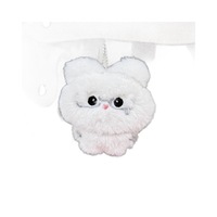 Nouveau porte-clés en peluche chat trèfle à quatre feuilles mignon et couineur, adorable pendentif de sac en peluche pour couple, ornement de sac à dos
