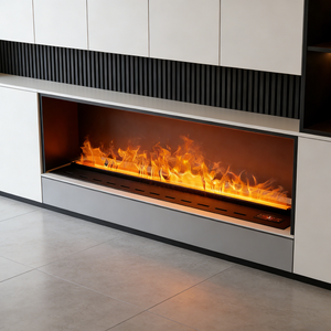 Cheminée électrique moderne à LED 128, effet de vapeur d'eau 3D, pour meuble <span class=keywords><strong>TV</strong></span> intégré, utilisation intérieure - Product Image 1