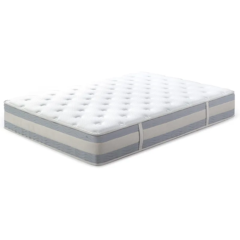 Matelas à ressorts noir de luxe à ressorts en mousse à mémoire de forme hybride OEM et Odm en Chine dans une boîte Vente en gros