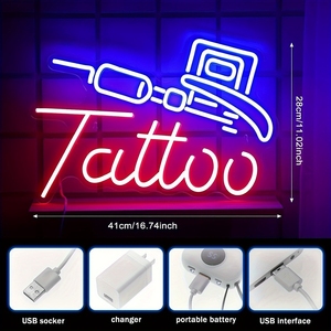 USB-betriebenes Tattoo-Leucht reklame-Mehrfarbige <span class=keywords><strong>LED</strong></span>-Wand leuchte für Salons, Höhlen, Garagen und Schlafzimmer Leucht reklamen für Wand dekoration - Product Image 2