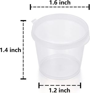 Recycled Restaurant PP Mini 1oz 2 oz Portion Sauce Souffle Dipping Disposable Sauce Cup <b>Plastic</b> Sauce <b>Container</b> with Hinged Lid - Product Image 3