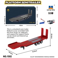 Nouveau modèle de camion à plateau basculant semi-remorque Huina 1501 Tractor License Scania 770S V8 1/18 RC 2026, télécommande 2.4G