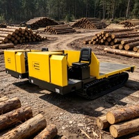 5T Flachplattform-Raupenkipper Holz- und Brennholztransporter Geländegängiges Raupentransportfahrzeug für Berge und Wälder