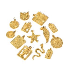 จี้เครื่องประดับสแตนเลสชุบทองรูปทรงต่างๆ สำหรับทำสร้อยคอ ชุบทอง 18K เครื่องประดับสำหรับผู้หญิง - Product Image 5