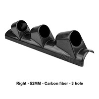 Evrensel Araba Gösterge Tutucu 52mm Sol Sağ 3 Delikli A Sütunu Gösterge Pod Tutucu Metre Standı Karbon Fiber