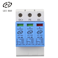 Parasurtenseur CC 800V 1000V 20KA 40KA 3P T2 LEIHAO Factory DPS CE, dispositifs de protection contre les surtensions en matériau PBT pour systèmes solaires