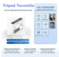 Torniquete Trípode Biométrico con Reconocimiento Facial, Tarjeta RFID y Código QR para Control de Acceso en Gimnasios, Escuelas y Oficinas