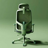 Chaise de bureau pivotante ergonomique en maille avec siège réglable en hauteur, design moderne et minimaliste pour le bureau, la maison, le dortoir ou l'étude