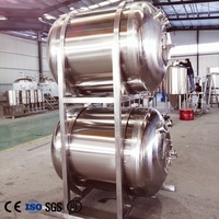 TEKBREW Réservoir de brite de bière isobare à double paroi Réservoir de maturation horizontal 200l 500l Cuve de fermentation de bière horizontale 300l