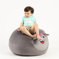 Mobilier d'intérieur direct d'usine salon forme animale mignon pouf chaise enfants paresseux canapé doux confortable pouf pour enfant