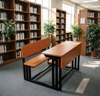 Mobilier scolaire moderne, pupitre et banc de salle de classe, table et chaises pour étudiants de bibliothèque