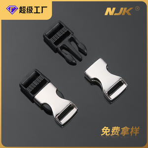 Boucle de verrouillage automatique en alliage argent noir, diamètre intérieur 10 mm, pour ceintures, sacs, accessoires de quincaillerie - Product Image 5