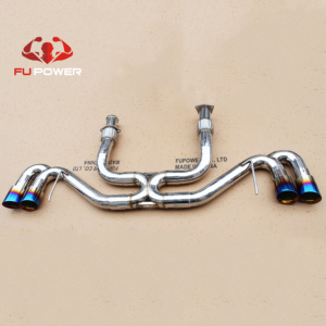Embouts d'échappement quadruples Fupower 3" Cat-Back en titane <span class=keywords><strong>pour</strong></span> Corvette C8 2020-2021 - Product Image 1