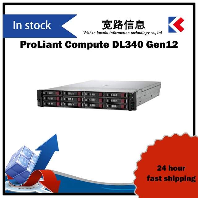 DL340 Gen12 2U Single Socket Rack Server Max 4TB DDR5 Smart Memory PCIe Gen5 for Cloud Native Virtualization AI Inference