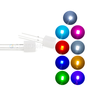 Square DIP <strong>LED</strong> 557 <strong>Red</strong> 620 625 nm Amber 590 595 nm Pink Blue 460 465 nm for Dashboard and Control Equipment Lighting - Product Image 1
