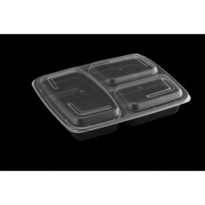 9‑Inch 150 Pack White 1‑Comp Center Slide Lock Hinged MFPP Take‑Out Containers Eco‑Friendly - Product Image 1
