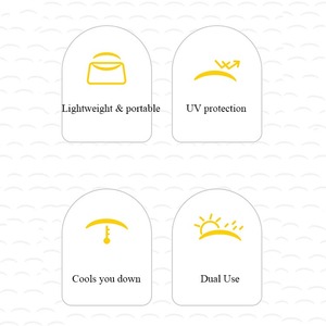 <span class=keywords><strong>Parasol</strong></span> de voyage 5 plis en tube de fer, capsule, avec revêtement noir épaissi, protection UV, double usage soleil et pluie, pour extérieur - Product Image 2