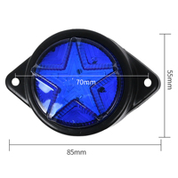 Luz LED de 24V, Nueva Luz de Borde de Cinco Estrellas para Camiones, Luz de Advertencia de Seguridad, Modificación Universal, Luz Lateral