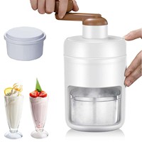 2023 Machine domestique nouveau Design Portable broyeur flocon de neige fabrication de glace manivelle manuel glace rasoir Logo personnalisé plastique ABS