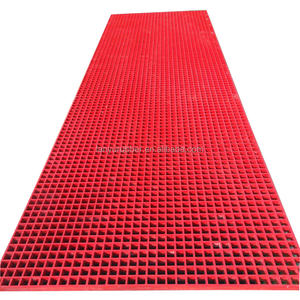 Grille moulée en fibre de verre FRP GRP durable pour les plateformes de stations d'épuration des eaux usées, passerelle, plancher - Product Image 1