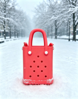 Mini sac fourre-tout en EVA résistant aux taches avec longue bandoulière amovible, sacs à main imperméables, mini sac couleur bonbon, tendance pour toutes les saisons