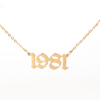 Collier personnalisé en acier inoxydable plaqué or 18 carats, inaltérable et étanche, pour femme, cadeau de fiançailles, vente en gros