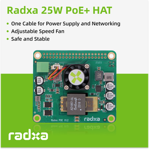 Módulo de Alimentación PoE Plus de 25W Compatible con la Computadora de Placa Única Radxa ROCK (Excepto el Hardware X4) - Product Image 1