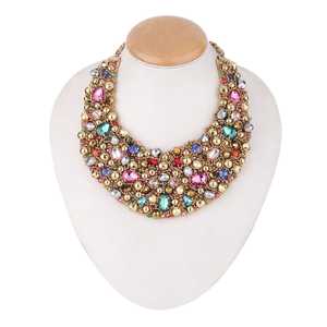 Nouvel arrivage de collier de perles dorées faites à la main pour femmes, collier de perles de rocaille, tour de cou, bijoux à la mode au prix de gros - Product Image 1