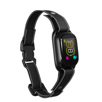 Wiederaufladbares Schwarzes Plastik IPX7 Wasserdichtes Hunde-Antibell-Halsband 3 Modi (Piepton/Vibration/Schock) Trainingshalsband 180 Tage Standby