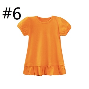 Camisetas de Verano Personalizadas para Bebés y Niñas Pequeñas, Tejidas, 100% Algodón Peinado, con Volantes y Mangas Abullonadas - Product Image 4