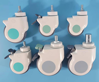Schön aussehende 3 Zoll 75mm Krankenhaus wagen Räder TPR Schwenk rad Antiseptic Medical Caster
